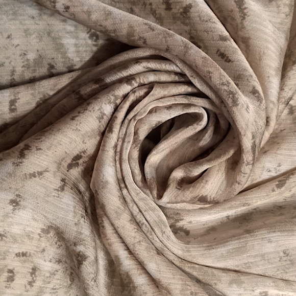 BON WORTH |Vintage Tan,Khaki,White 1/2 Button Down Short Sleeve Blouse | XL - Picture 3 of 5